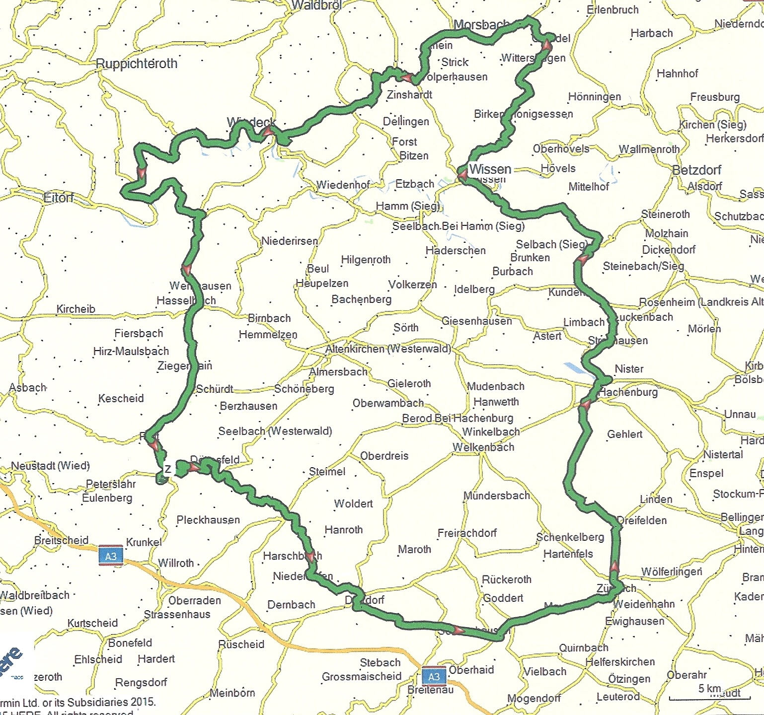 Westerwald kurz 145 km